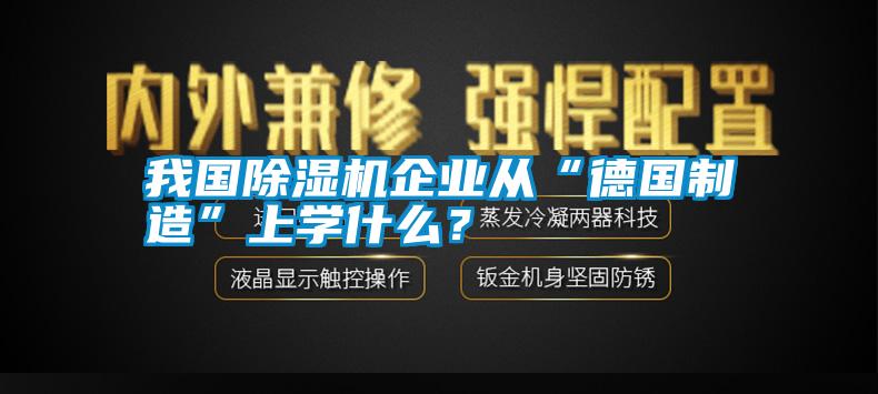 我國(guó)除濕機(jī)企業(yè)從“德國(guó)制造”上學(xué)什么？