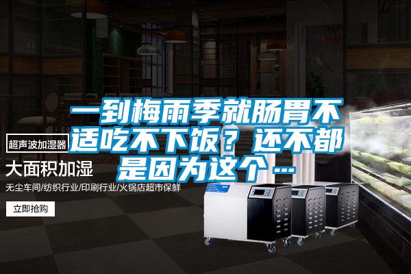 一到梅雨季就腸胃不適吃不下飯？還不都是因為這個…