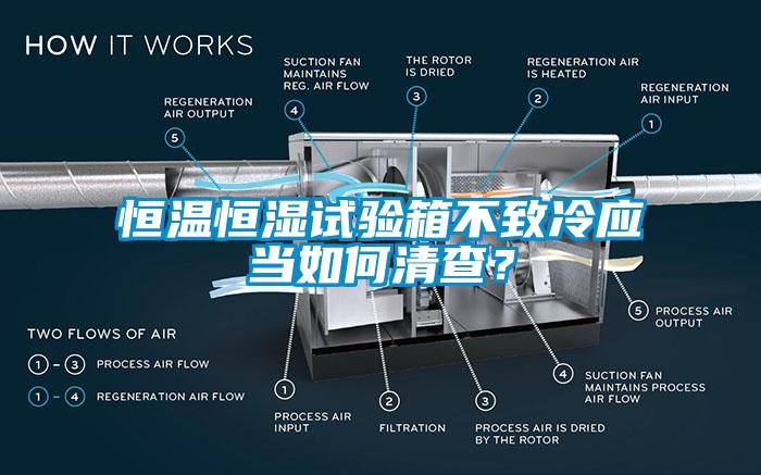 恒溫恒濕試驗箱不致冷應當如何清查？