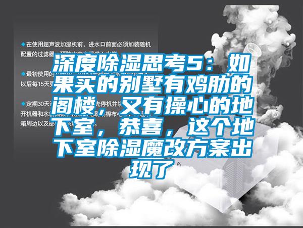 深度除濕思考5：如果買的別墅有雞肋的閣樓，又有操心的地下室，恭喜，這個地下室除濕魔改方案出現(xiàn)了