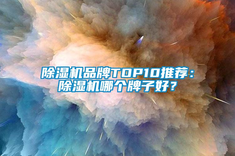 除濕機品牌TOP10推薦：除濕機哪個牌子好？